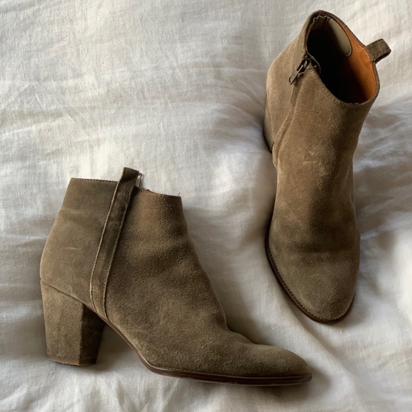 Madewell olive suede booties - Picture 2 of 6